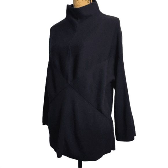 COS Oversized Mock Roll-Neck Wool Career Sweater M - Picture 4 of 7